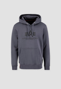 Alpha Industries Basic Hoodie Heather Grey /Black - Soulsideshop