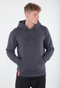 Alpha Industries Basic Hoodie Heather Grey /Black - Soulsideshop