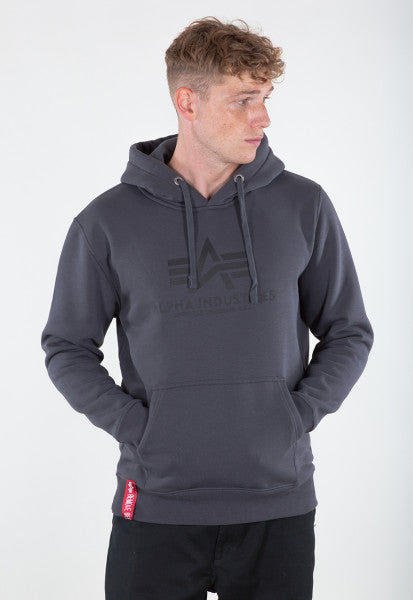 Alpha Industries Basic Hoodie Heather Grey /Black - Soulsideshop