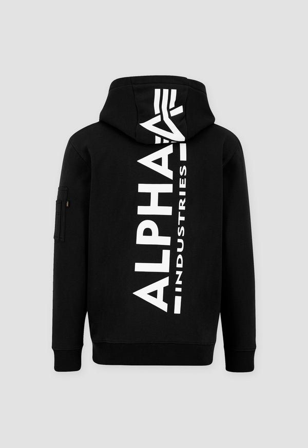 Alpha Industries Back Print Hoodie Black