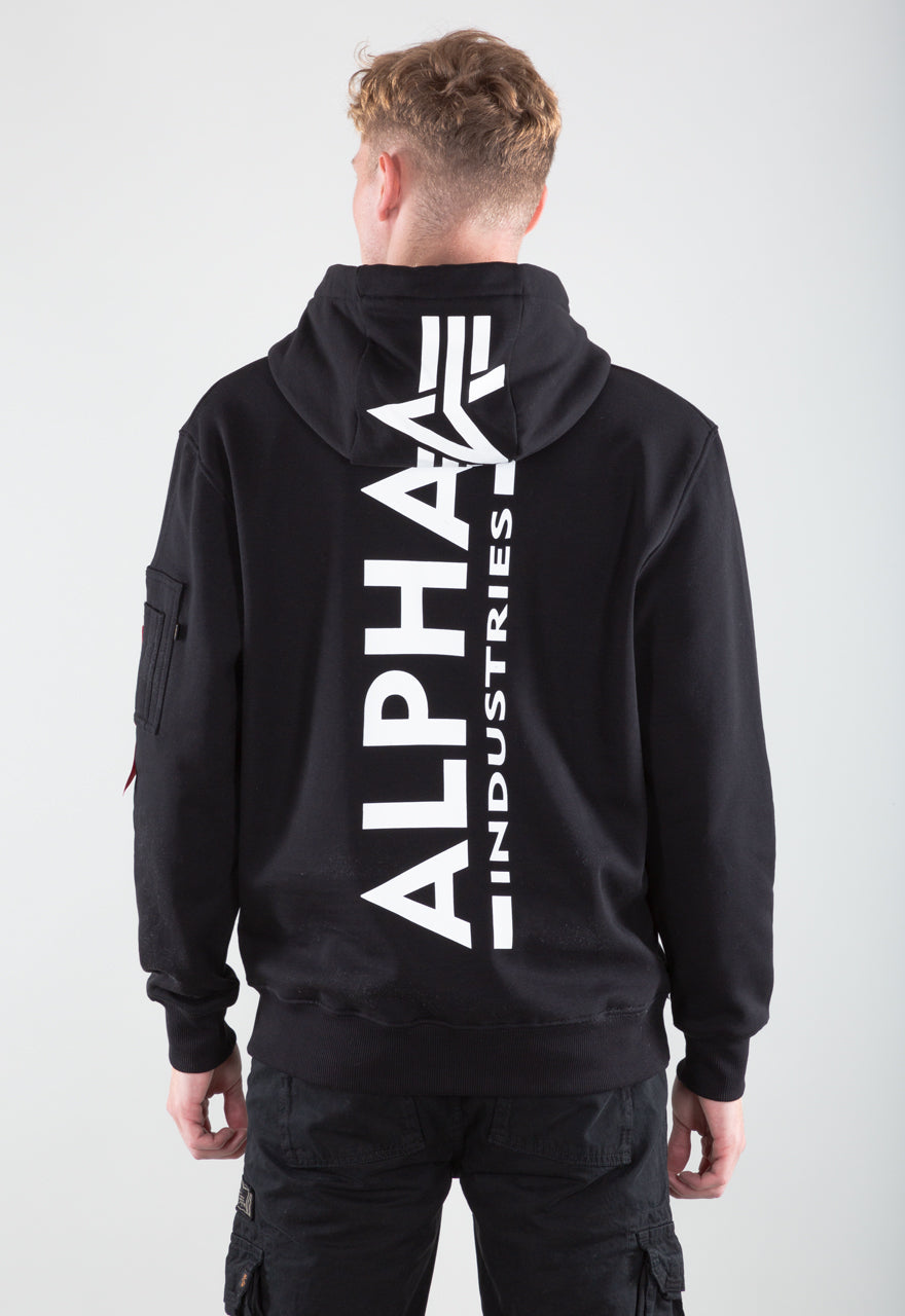 Alpha Industries Back Print Hoodie Black