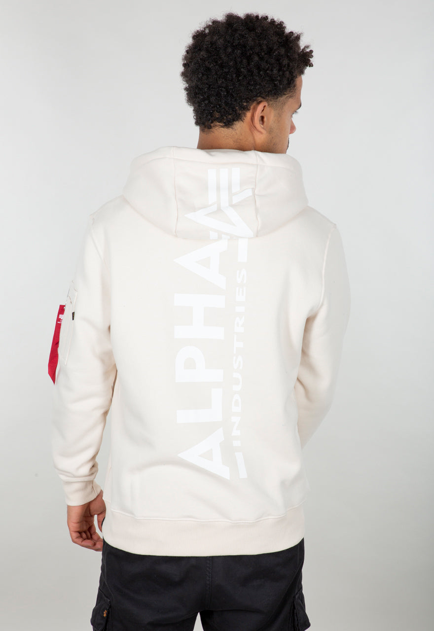 Alpha Industries Back Print Hoodie White