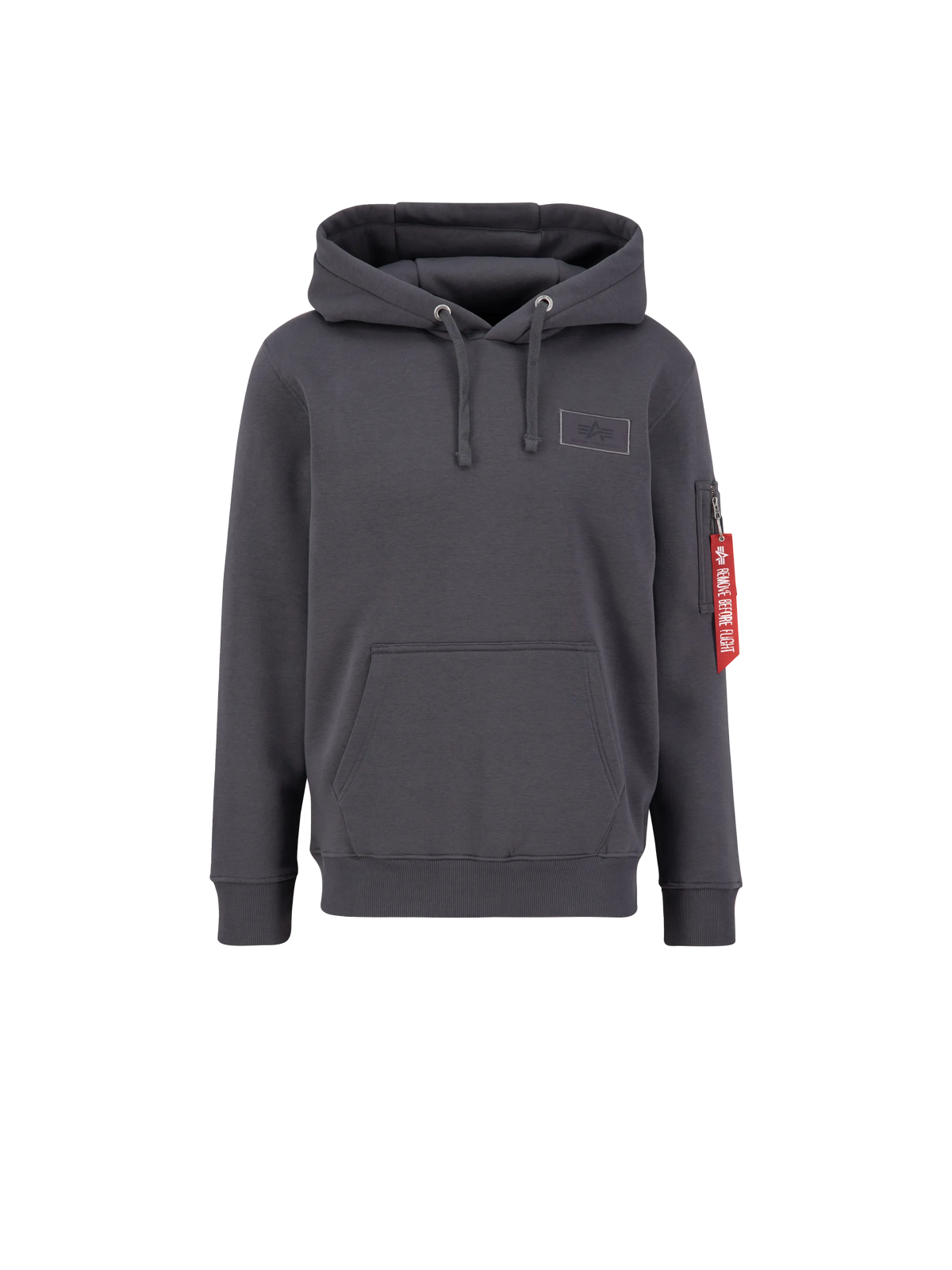 Alpha Industries Red Stripe Hoody Vintage Grey - Soulsideshop