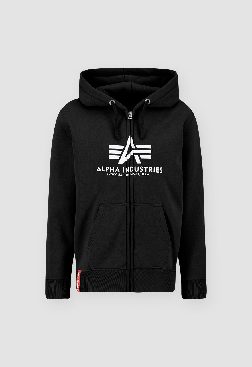 Alpha Industries Basic Zip Hoodie mit Logo Black