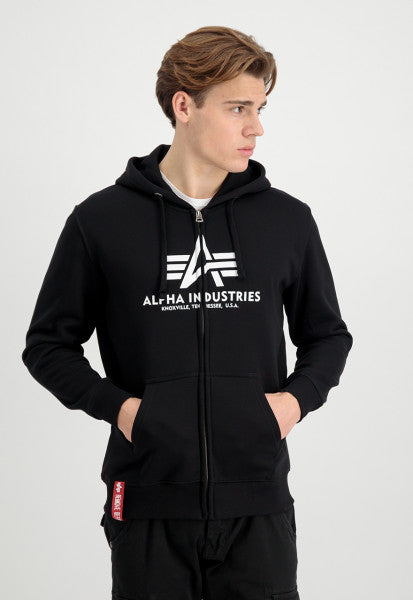 Alpha Industries Basic Zip Hoodie mit Logo Black