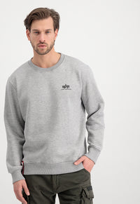 Alpha Industries Basic Sweater Small Logo Heather Grey