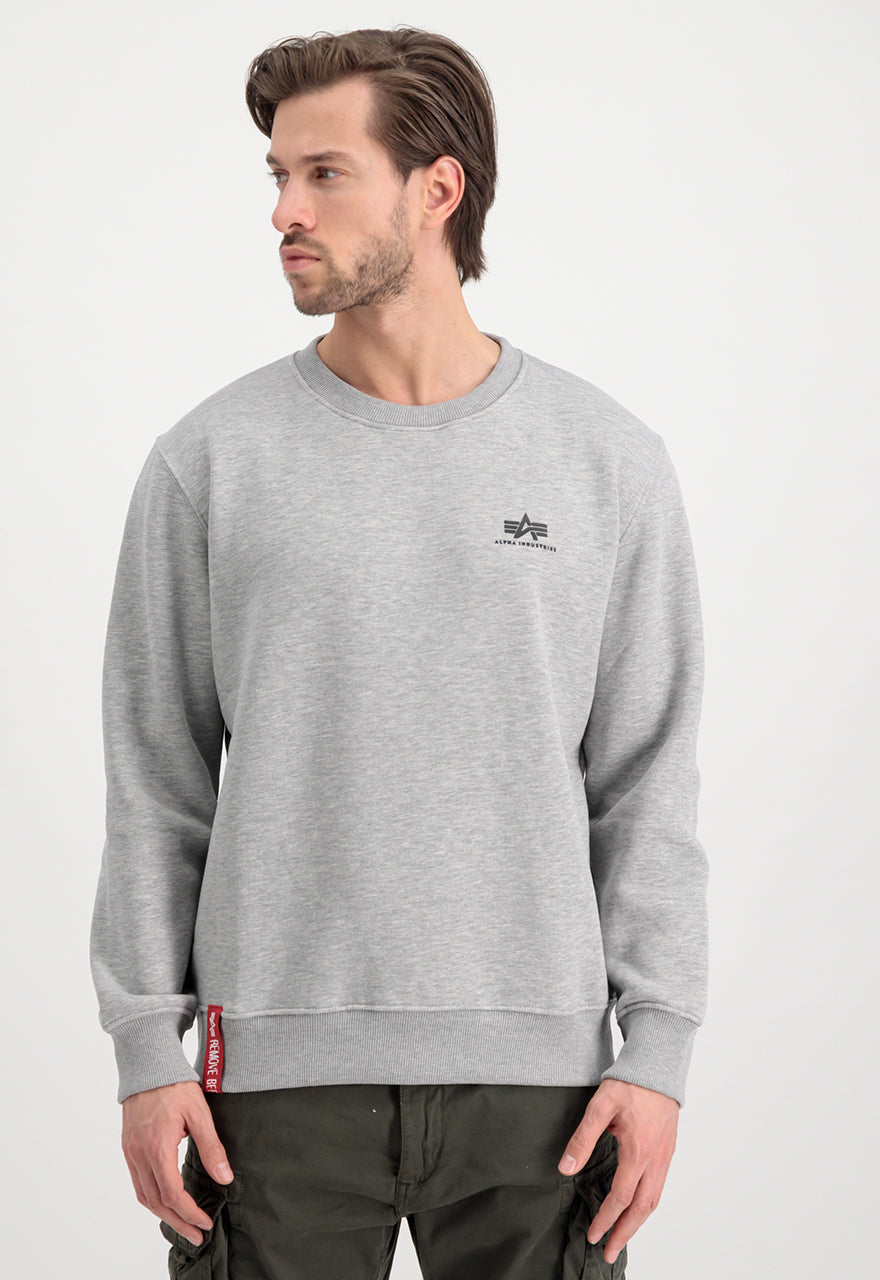 Alpha Industries Basic Sweater Small Logo Heather Grey