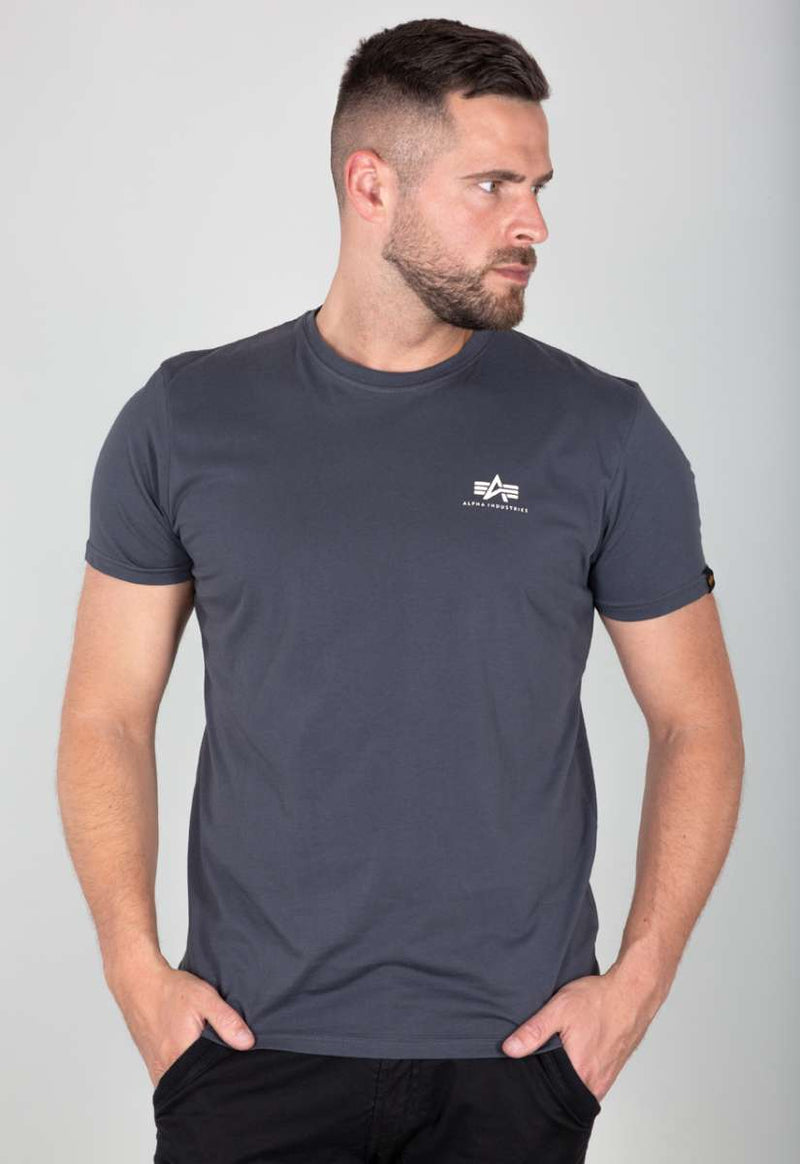 Alpha Small GreyBlack Basic T-Shirt Industries Logo