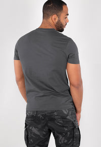 Alpha Industries Basic T-Shirt Small Logo Grey/Black - Soulsideshop