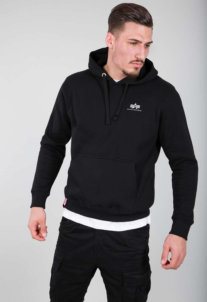 Alpha Industries Basic Hoodie Small Logo Black