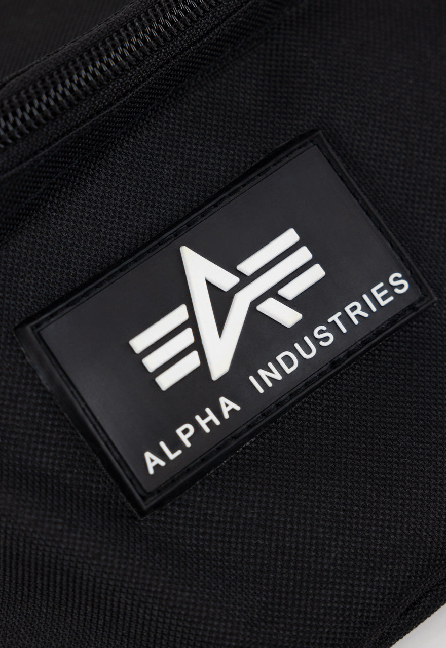 Alpha Industries Rubber Print Waistbag Black - Soulsideshop