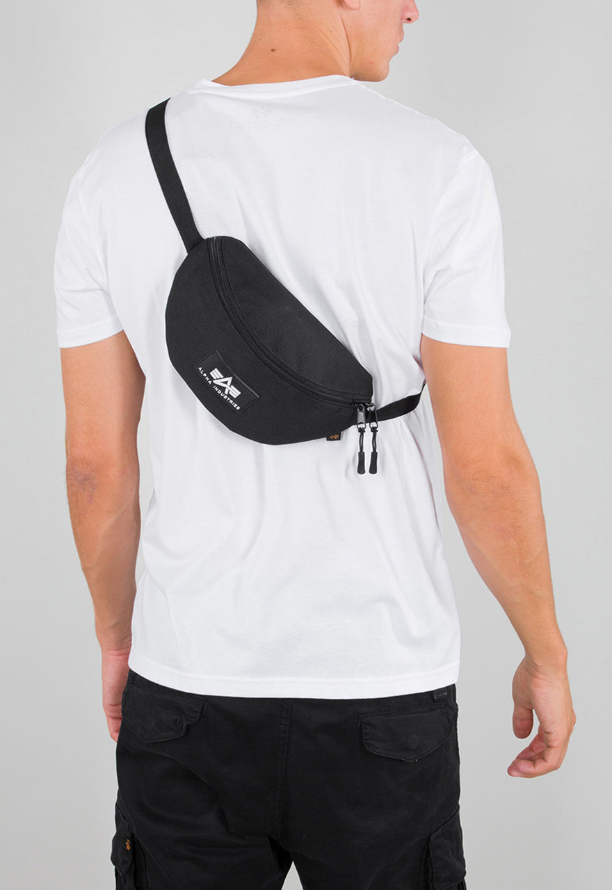 Alpha Industries Rubber Print Waistbag Black - Soulsideshop