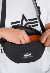 Alpha Industries Rubber Print Waistbag Black - Soulsideshop