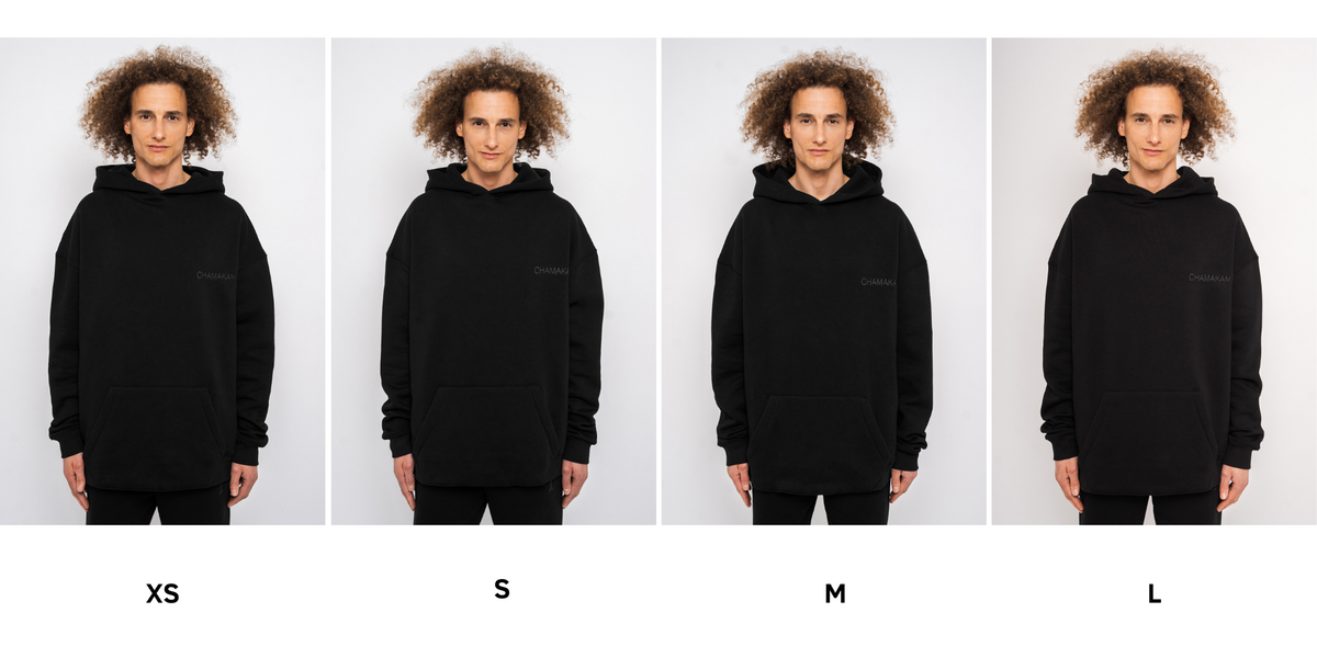 Chamakam Organic Super Oversized Heavy Hoodie Black