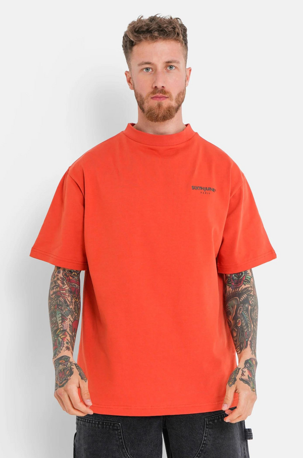 Sixth June Basic Contrasted T-Shirt Orange