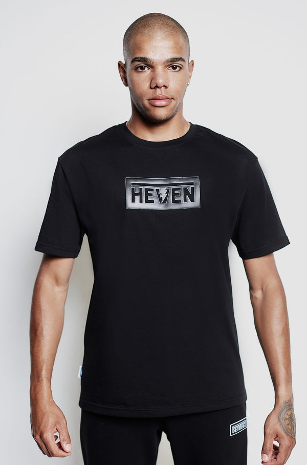 Heven Night Label T-Shirt Black