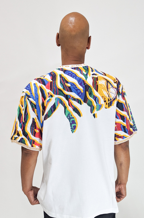 Carlo Colucci Oversize T-Shirt Animal Print White