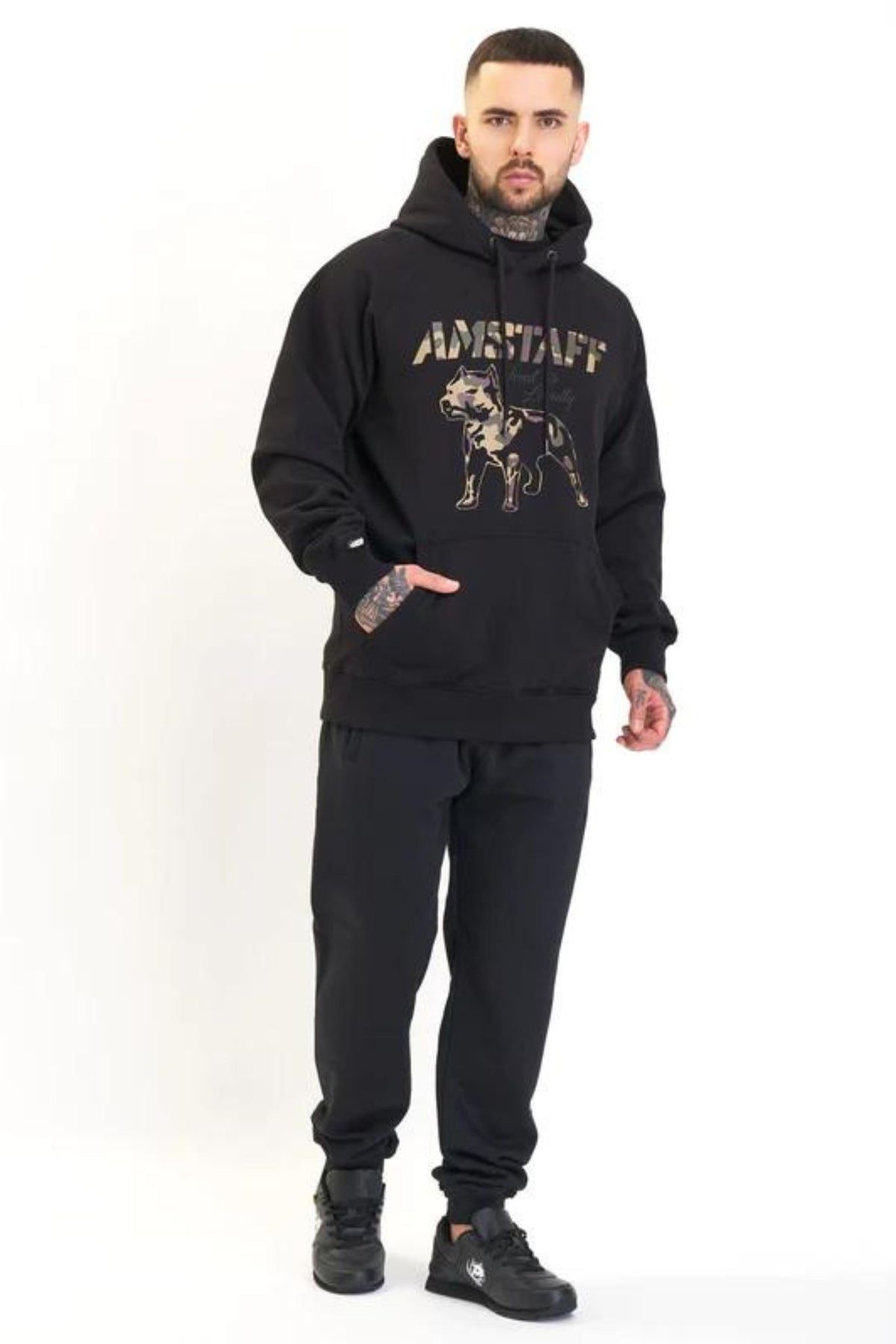 Amstaff Logo Hoodie 2.0 Black Camou