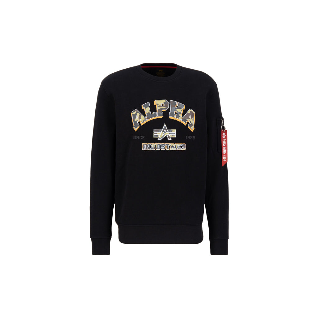 Alpha Industries College Camou Sweater Black
