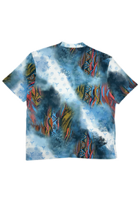 Carlo Colucci Sprayed Knit T-Shirt Blue - Soulsideshop