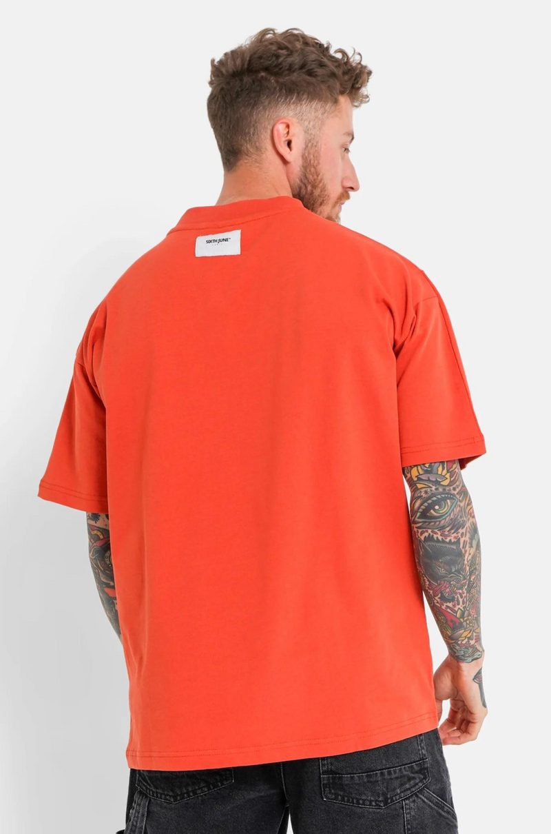 Sixth June Basic Contrasted T-Shirt Orange