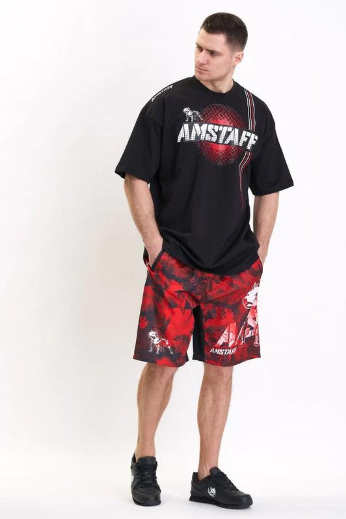 Amstaff Camon Swimshorts Black Red