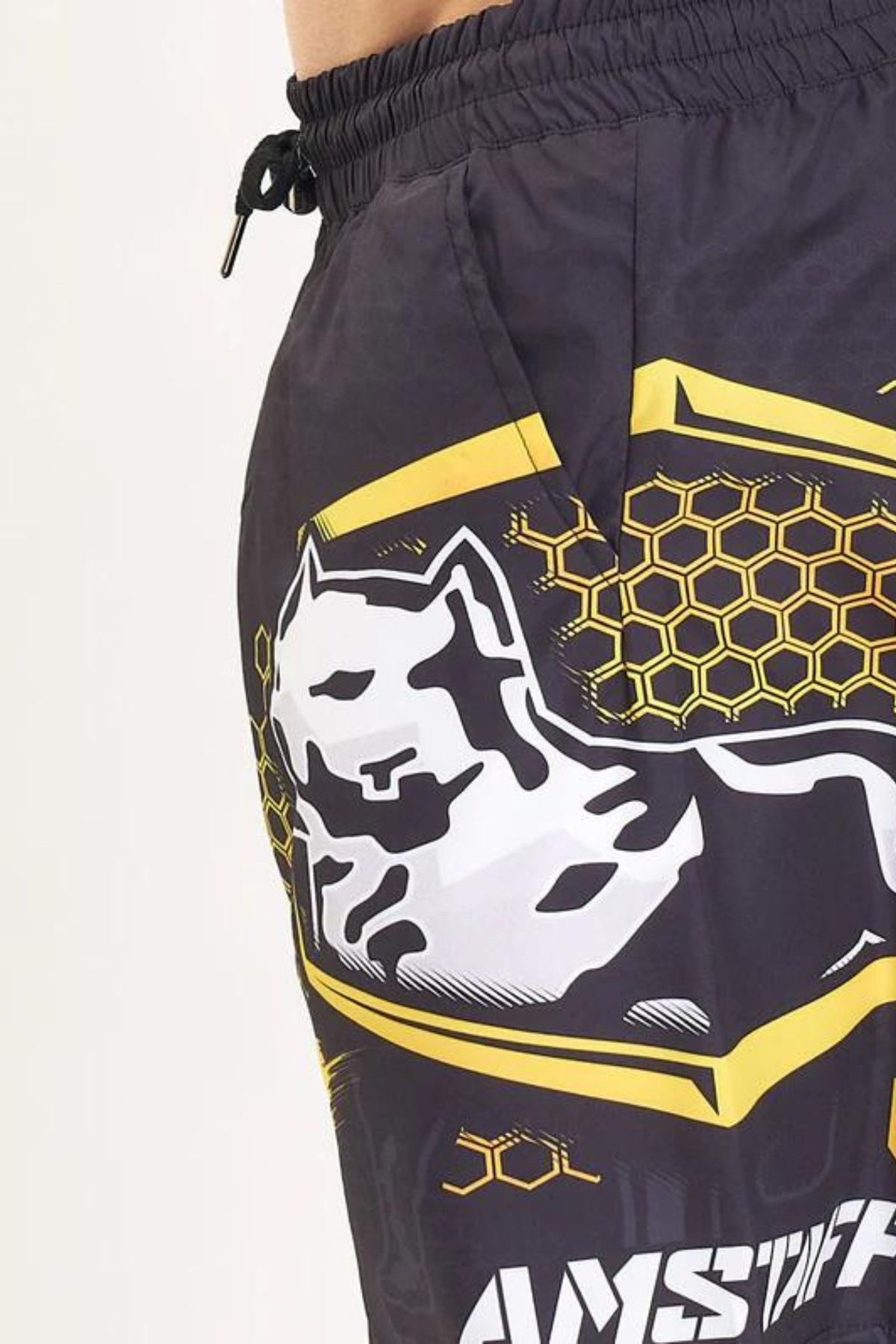 Amstaff Dumos Swimshorts Black Yellow