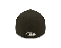 New Era Seattle Seahawks NFL 39THIRTY Stretch Fit Cap Black