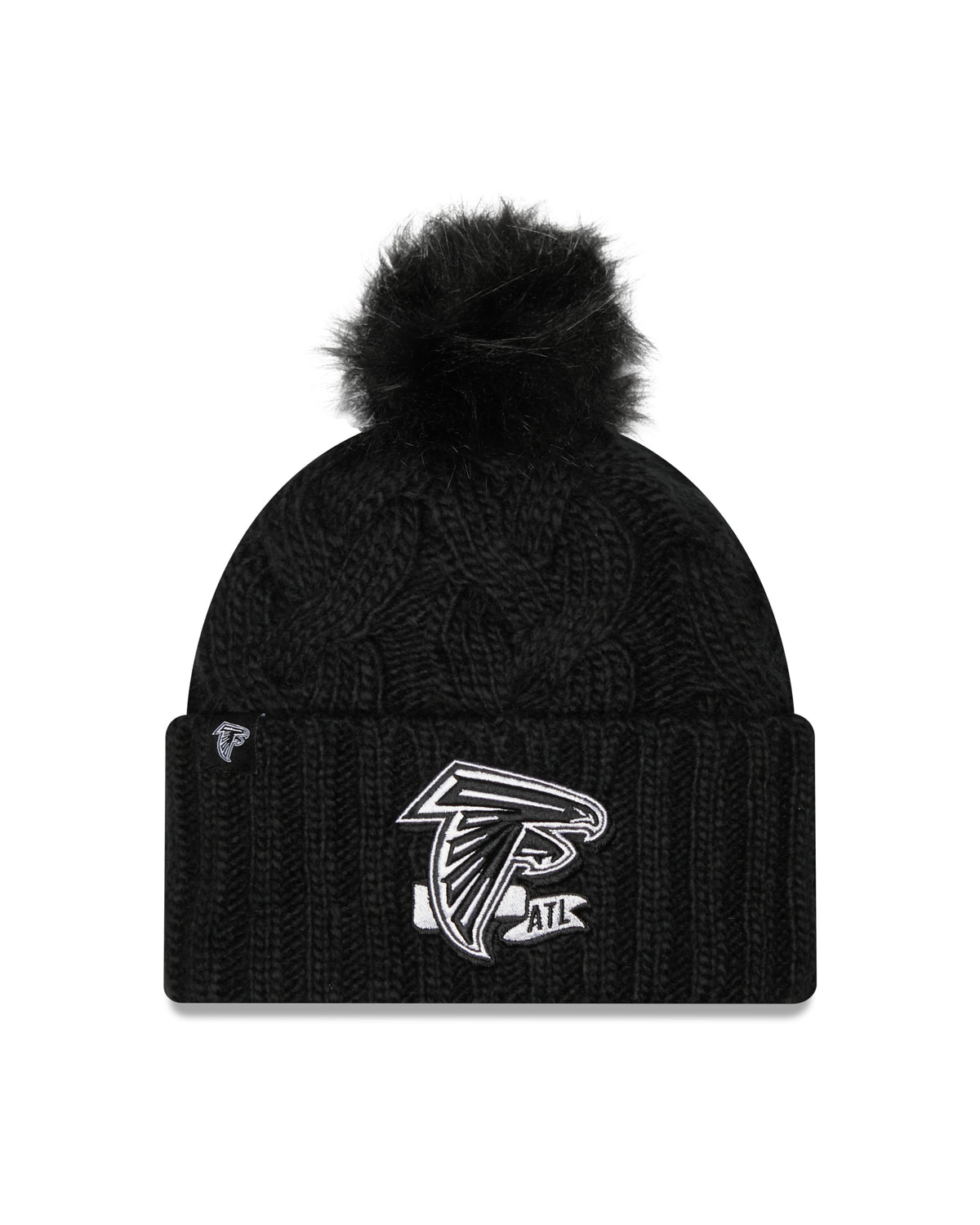 New Era NFL Atlanta Falcons Pom Knit Beanie Black