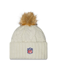 New Era NFL Detroit Lions Pom Knit Beanie Creme