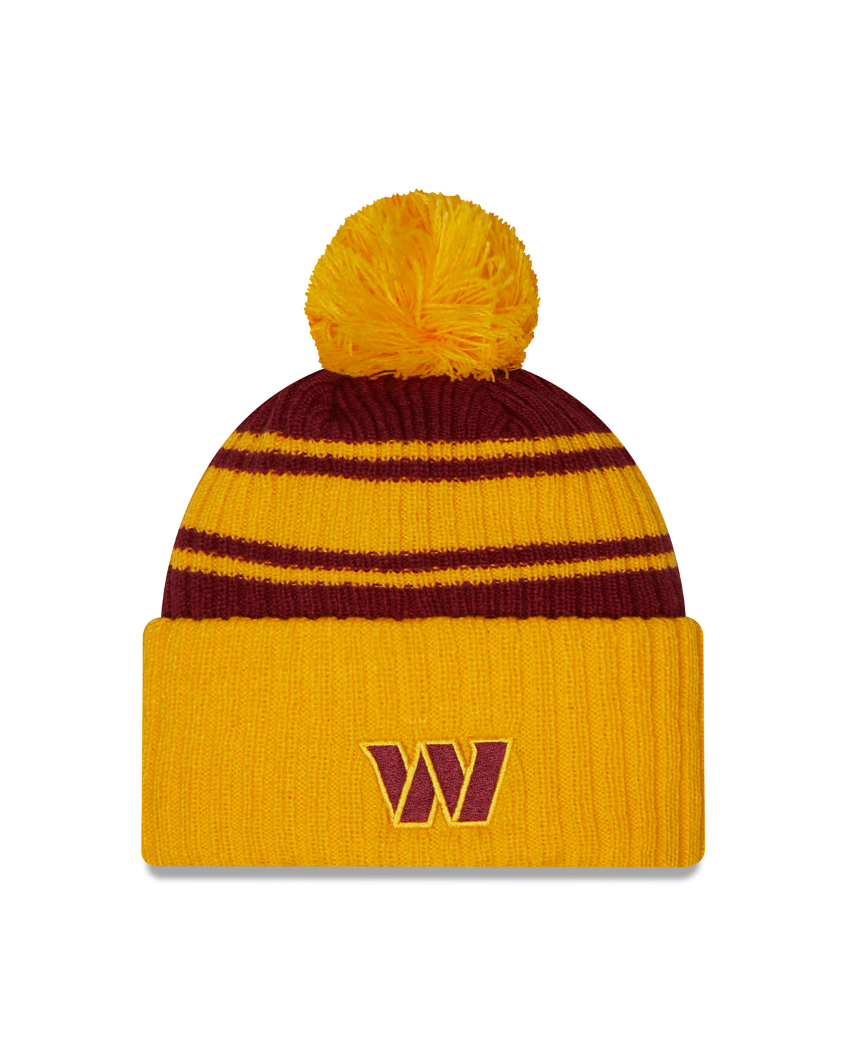 New Era NFL Washington Commanders Pom Knit Beanie Yellow