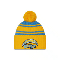 New Era Los Angeles Chargers Pom Knit Beanie Yellow