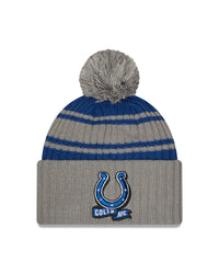 New Era NFL Indianapolis Colts Pom Knit Beanie Grey