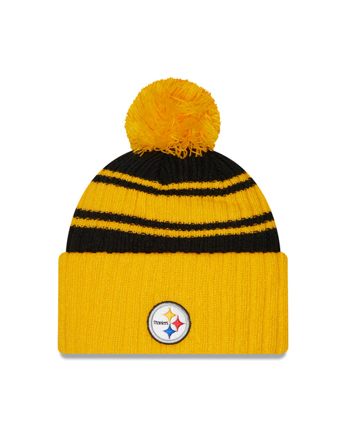 New Era NFL Pittsburgh Steelers Pom Knit Beanie Yellow