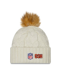 New Era NFL Bears Pom Knit Beanie Creme