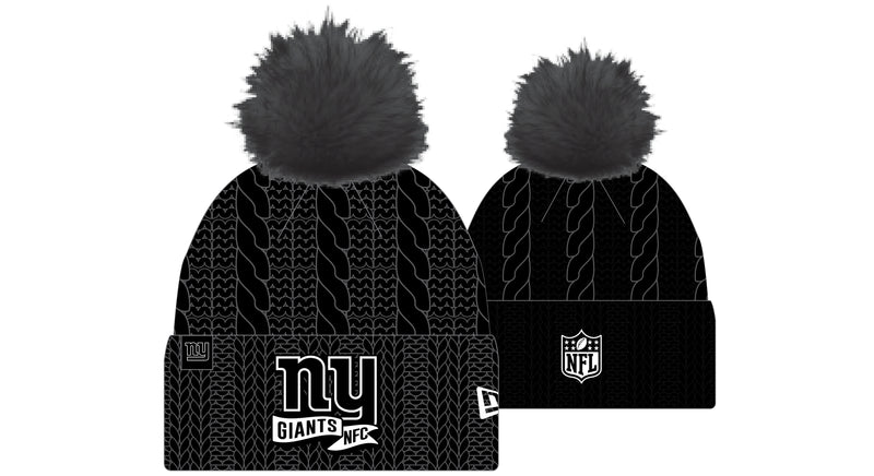New Era NFL New York Giants Pom Knit Beanie Black