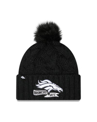 New Era NFL Denver Broncos Pom Knit Beanie Black