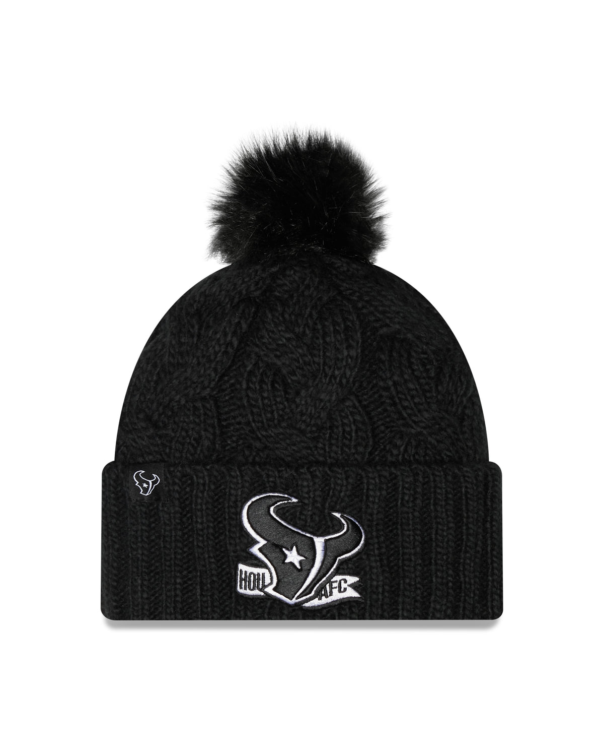 New Era NFL Houston Texans Pom Knit Beanie Black