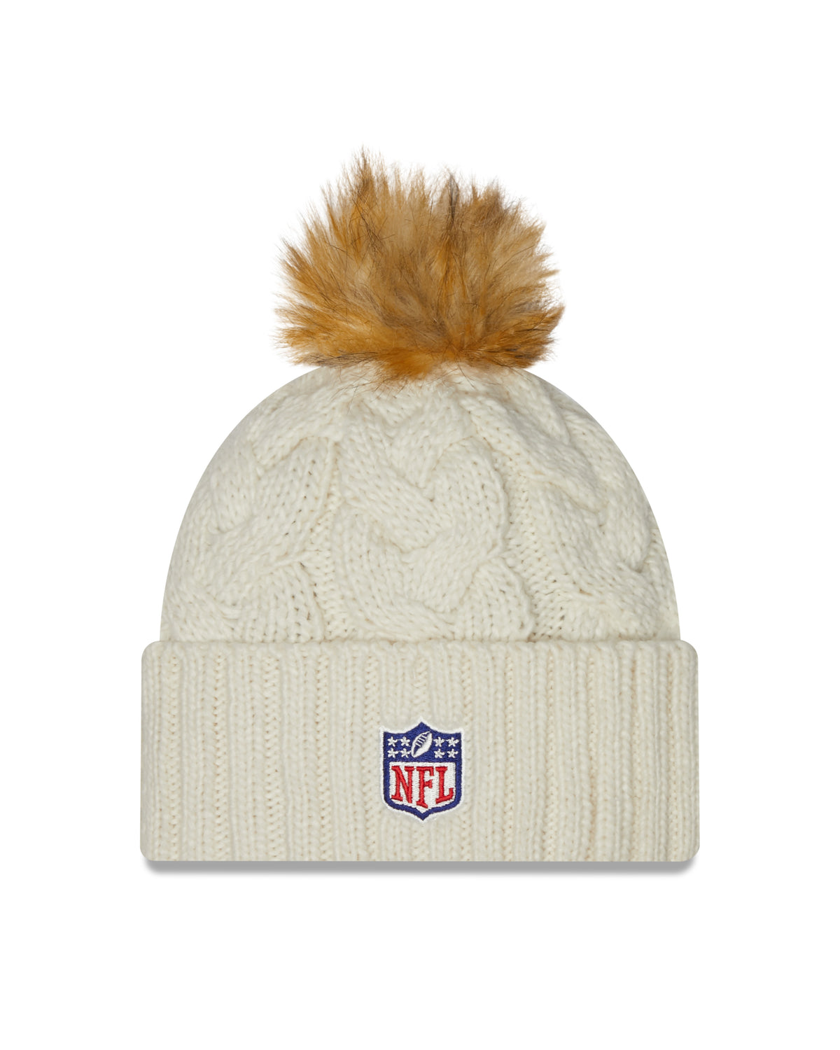 New Era NFL Cleveland Browns Pom Knit Beanie Creme