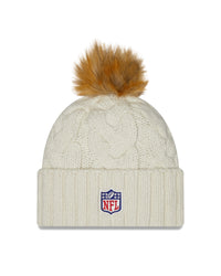 New Era Dallas Cowboys Pom Knit Beanie Creme