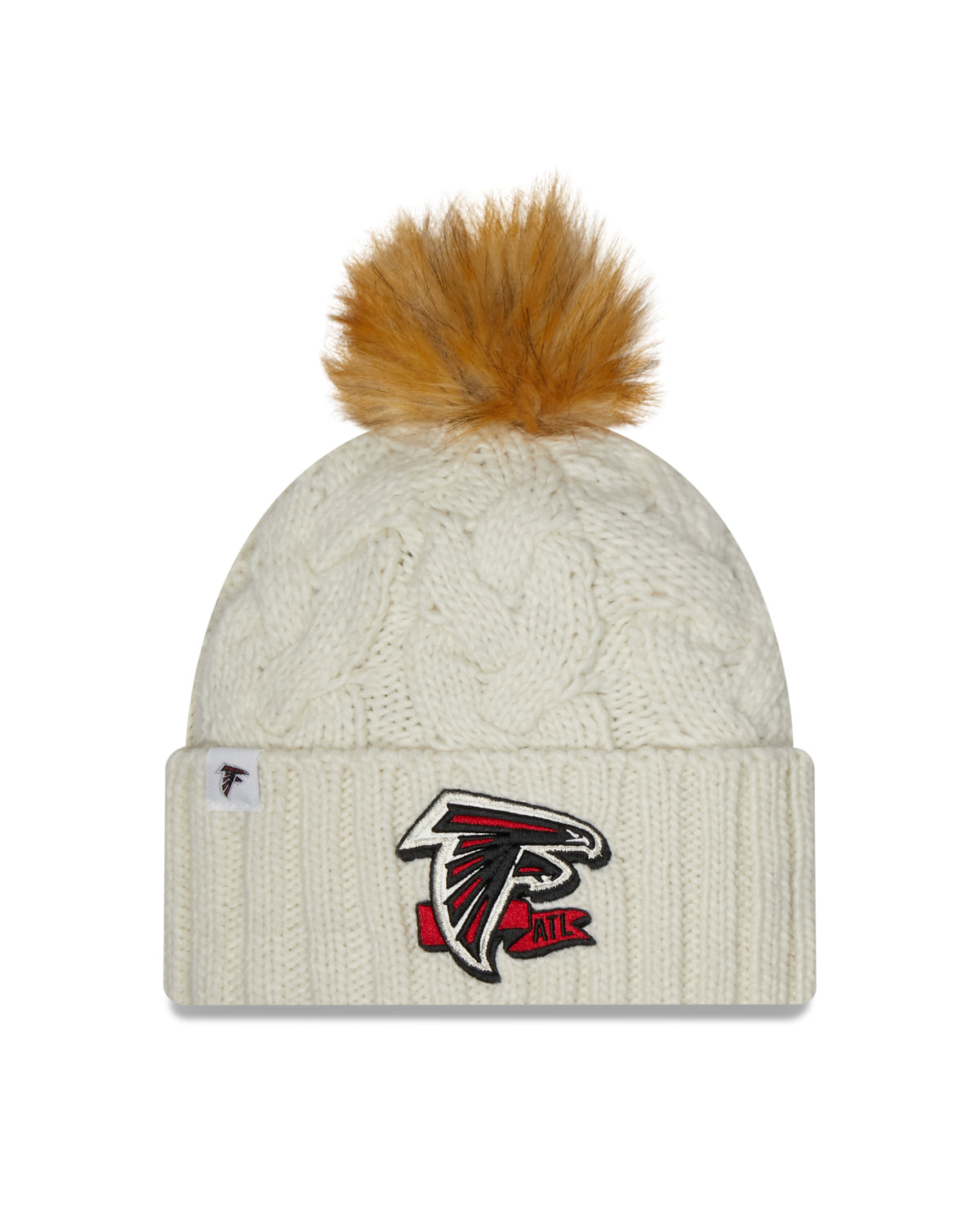 New Era NFL Atlanta Falcons Pom Knit Beanie Creme