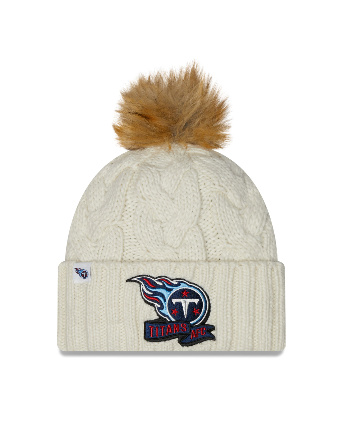 New Era NFL Tennessee Titans Pom Knit Beanie Creme