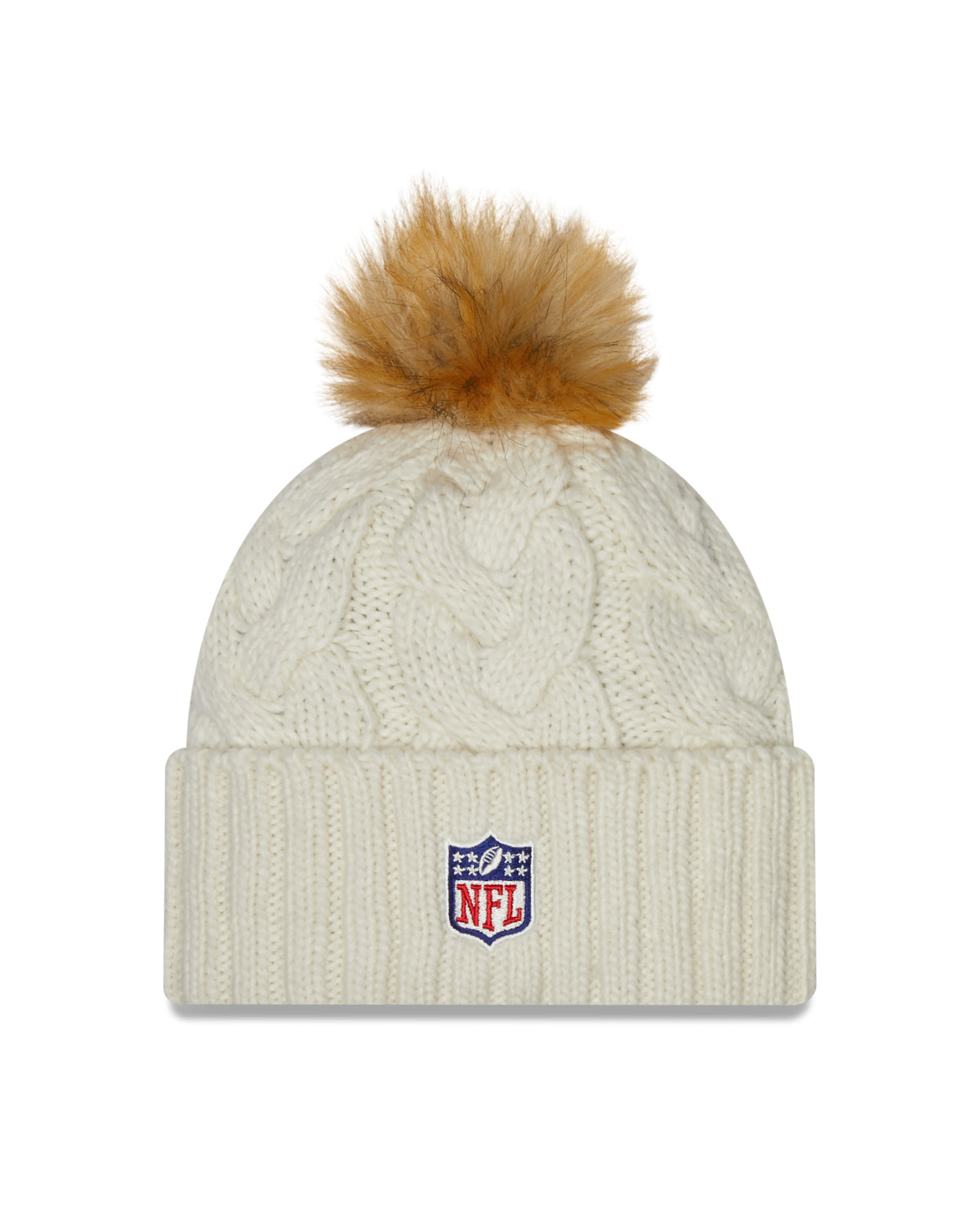 New Era NFL Philadelphia Eagles Pom Knit Beanie Creme