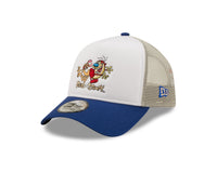 New Era Ren und Stimpy Blue A-Frame Trucker Cap White/Blue/Beige