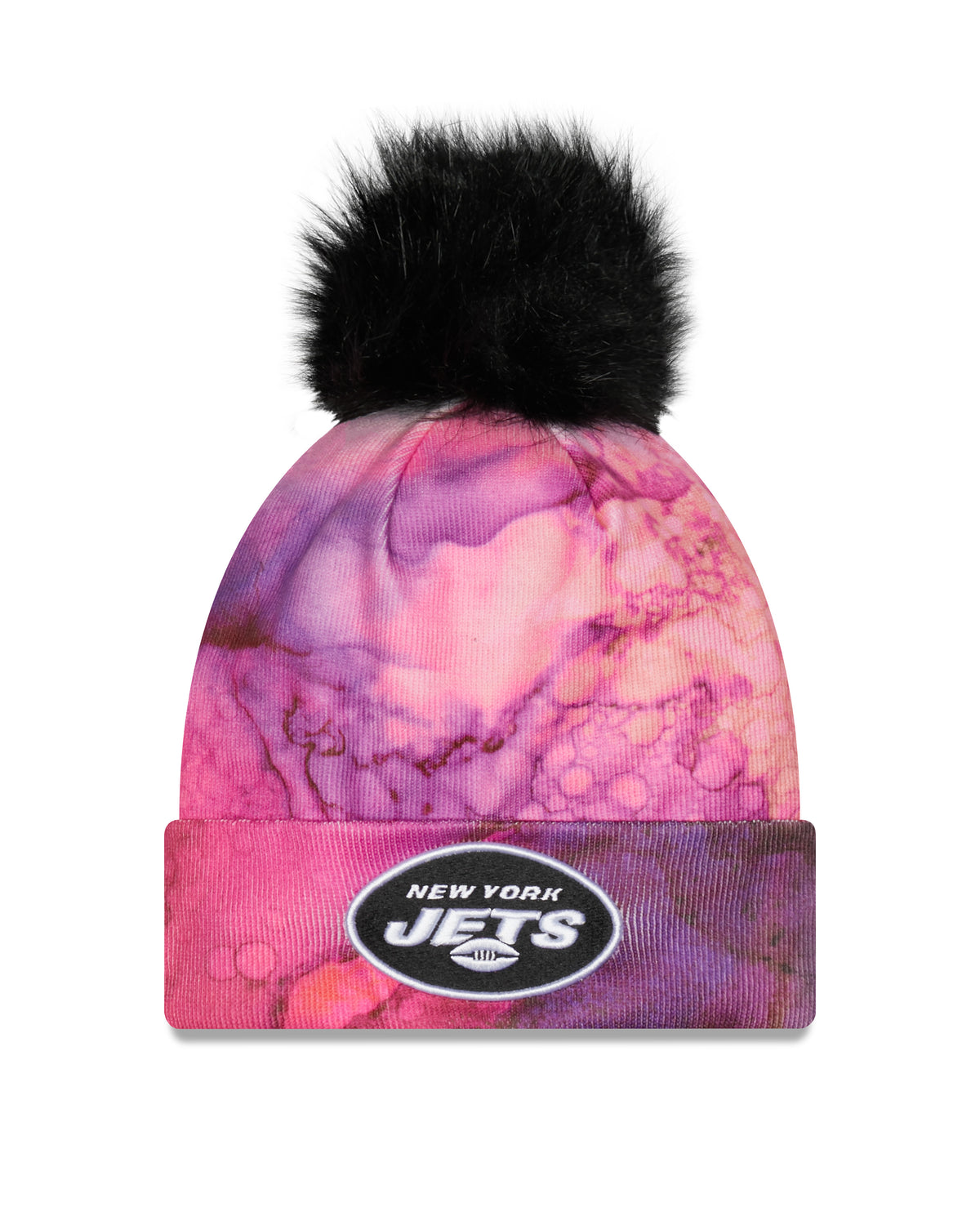 New Era NFL New York Jets Pom Knit Beanie Multicolor