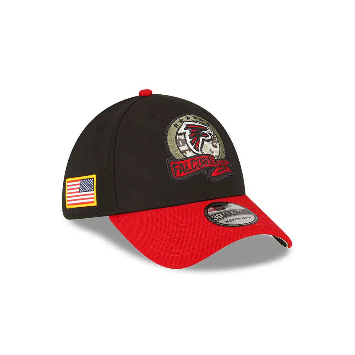 New Era Atlanta Falcons NFL Salute to Service 39THIRTY Stretch Fit Cap Black