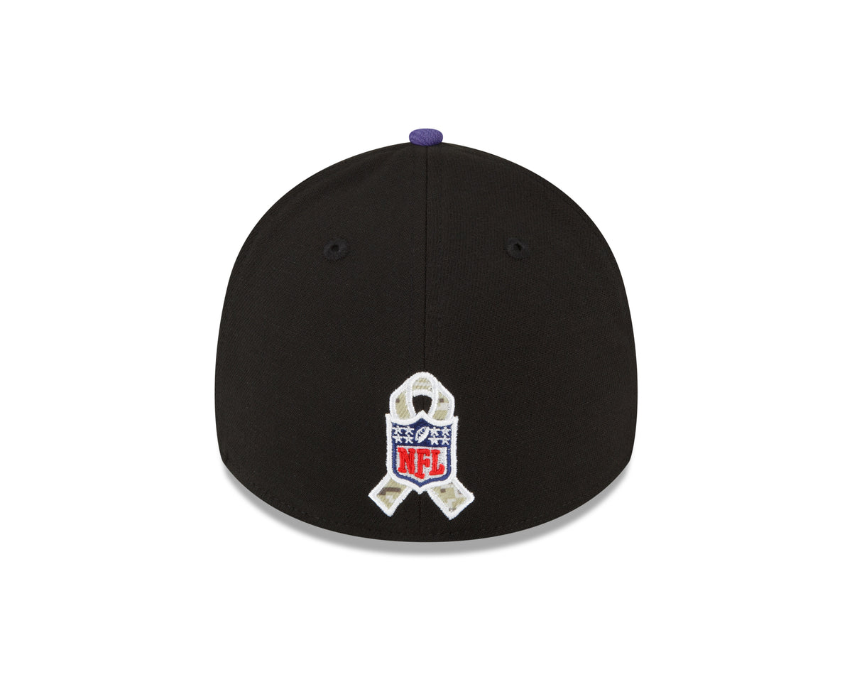 New Era BALTIMORE RAVENS NFL Salute to Service 39THIRTY Stretch Fit Cap Black/ Purple