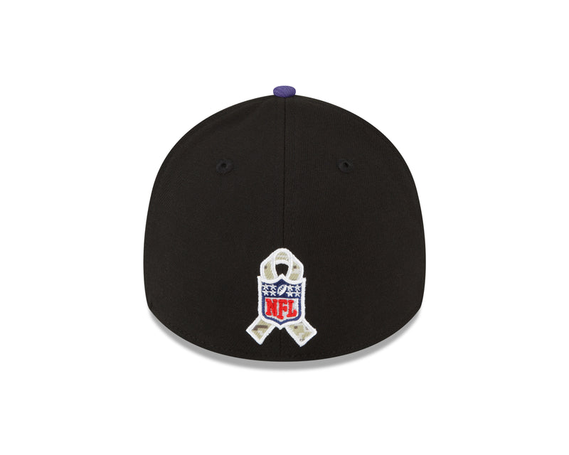 New Era BALTIMORE RAVENS NFL Salute to Service 39THIRTY Stretch Fit Cap Black/ Purple