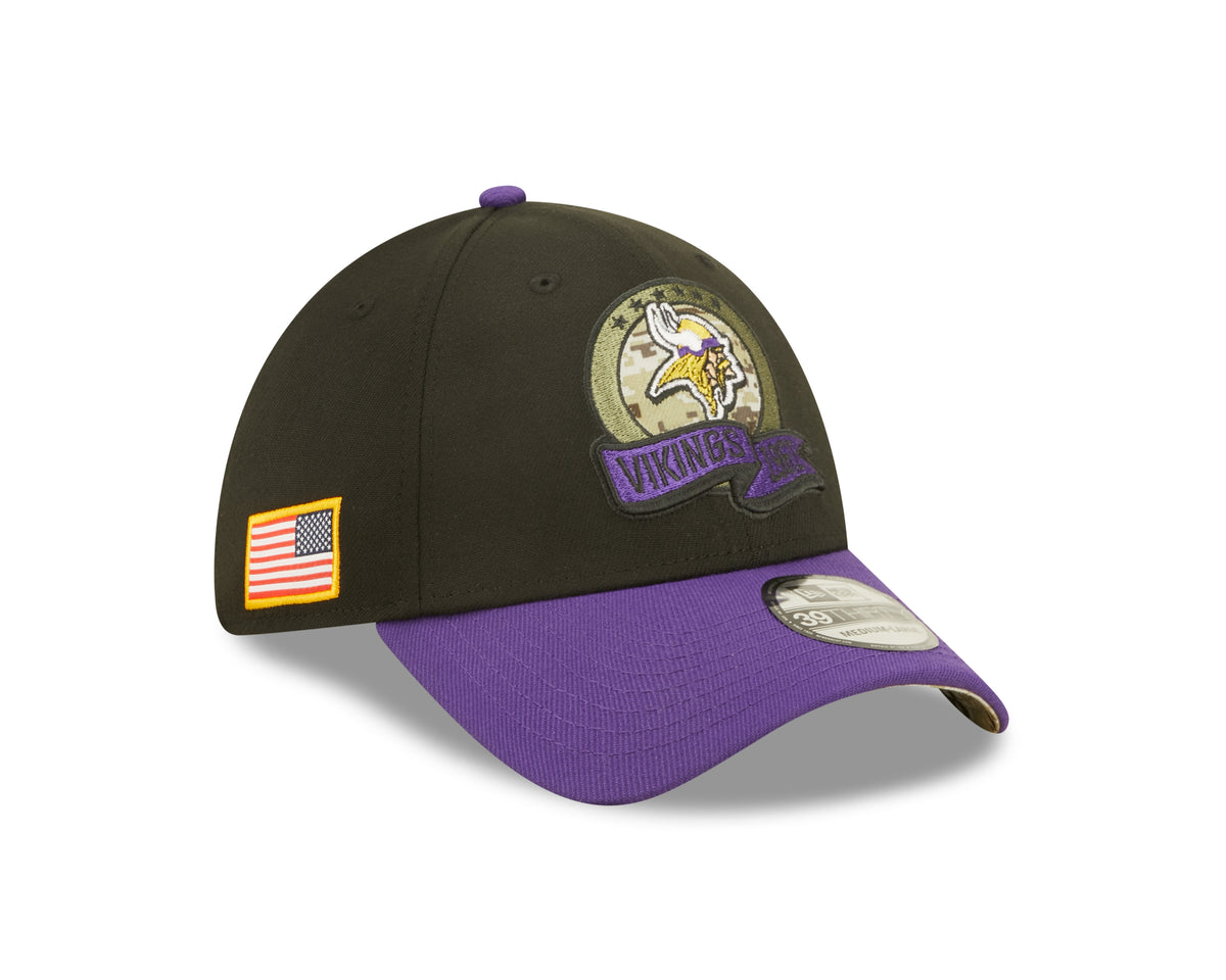 New Era Minnesota Vikings NFL 39THIRTY Stretch Fit Cap Black