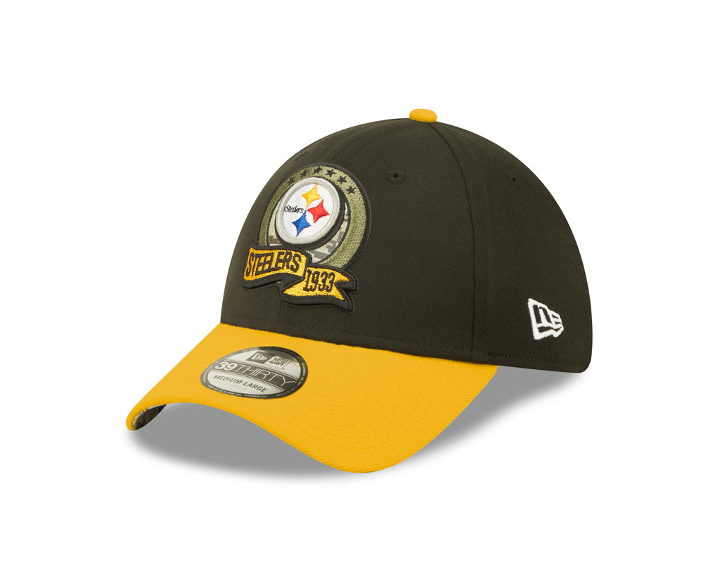 New Era PITTSBURGH STEELERS NFL Salute to Service 39THIRTY Stretch Fit Cap Black/Yellow kein Bild